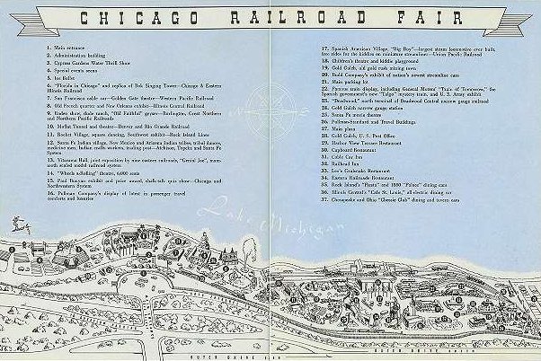 Map of Chicago Railroad Fair, 1949. For enlargement see pages 9-10.